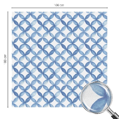 Öntapadós ablakfólia ólomüveg mintával Geometrikus virágok