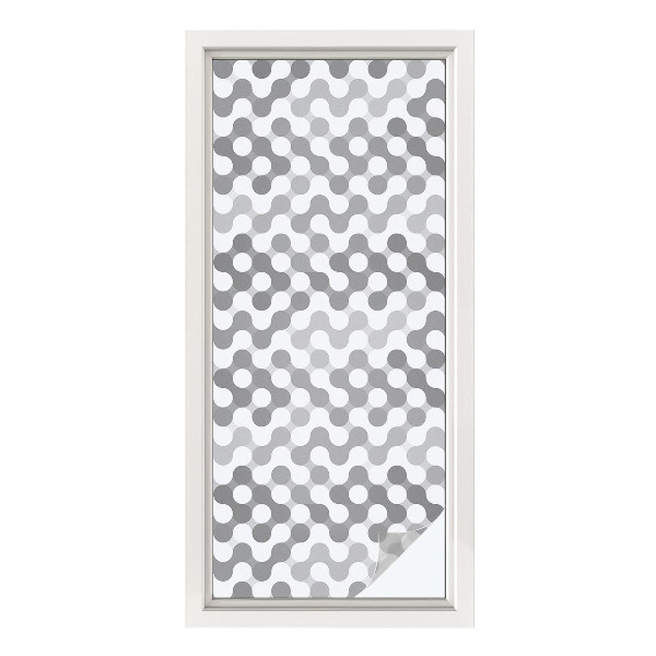 Öntapadós üvegfólia vitrázs mintával Hullámgeometria