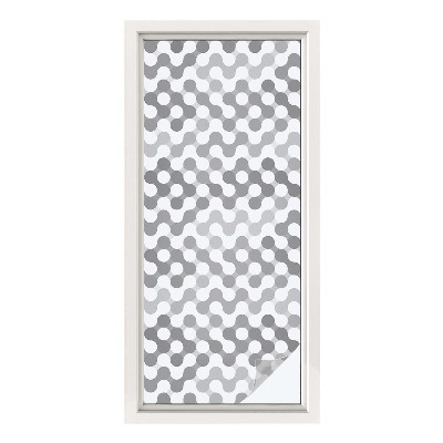 Öntapadós üvegfólia vitrázs mintával Hullámgeometria