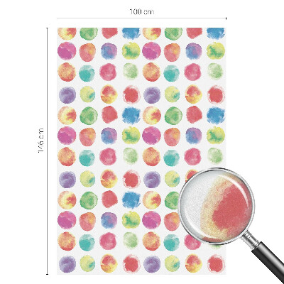 Öntapadós ablakfólia ólomüveg mintával Színes körök