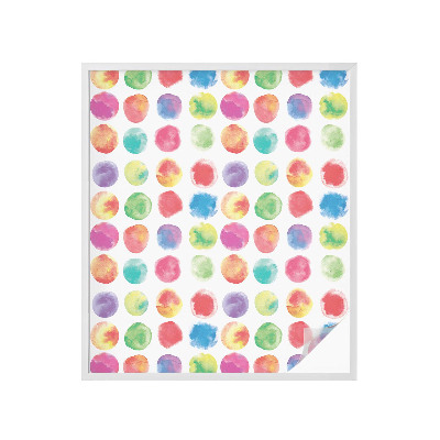 Öntapadós ablakfólia ólomüveg mintával Színes körök