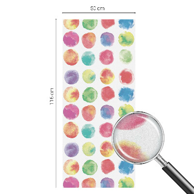 Öntapadós ablakfólia ólomüveg mintával Színes körök