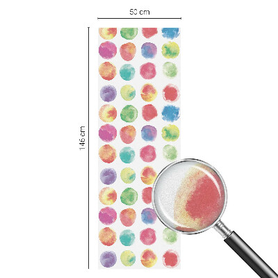 Öntapadós ablakfólia ólomüveg mintával Színes körök