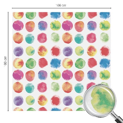 Öntapadós ablakfólia ólomüveg mintával Színes körök