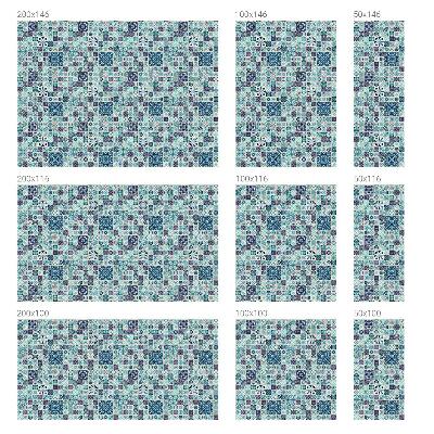 Öntapadós üvegfólia vitrázs mintával Virágos csempe