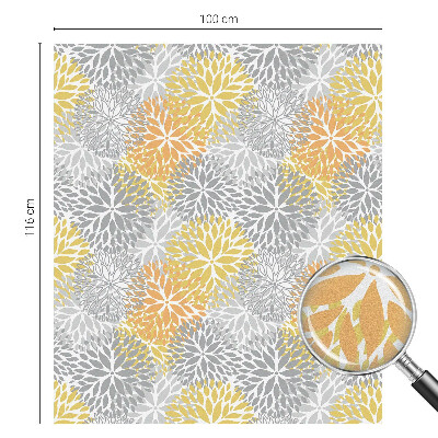 Öntapadós ablakfólia ólomüveg mintával Színes virágok