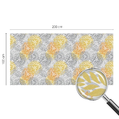 Öntapadós ablakfólia ólomüveg mintával Színes virágok