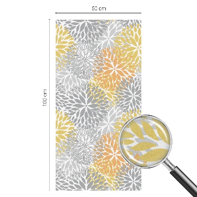 Öntapadós ablakfólia ólomüveg mintával Színes virágok