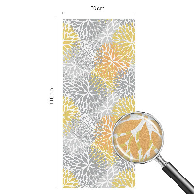 Öntapadós ablakfólia ólomüveg mintával Színes virágok