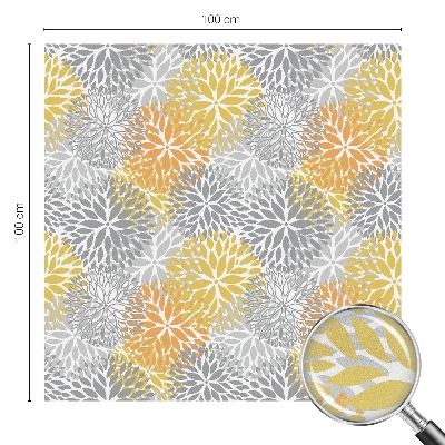 Öntapadós ablakfólia ólomüveg mintával Színes virágok