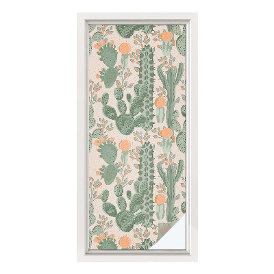 Dekoratív üvegfólia ablakra Zöld pozsgások