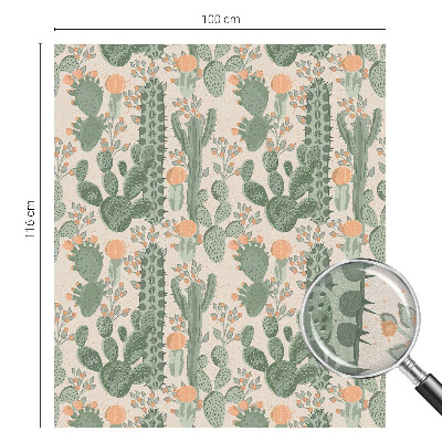 Dekoratív üvegfólia ablakra Zöld pozsgások