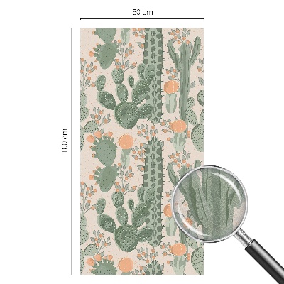 Dekoratív üvegfólia ablakra Zöld pozsgások