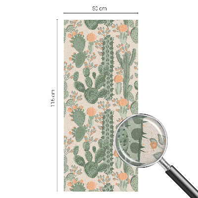 Dekoratív üvegfólia ablakra Zöld pozsgások