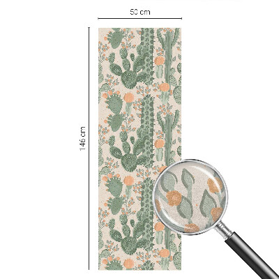 Dekoratív üvegfólia ablakra Zöld pozsgások