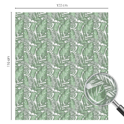 Öntapadós üvegfólia vitrázs mintával Zöld harmónia