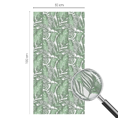 Öntapadós üvegfólia vitrázs mintával Zöld harmónia