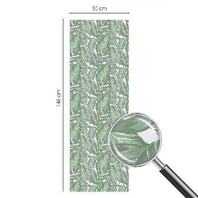 Öntapadós üvegfólia vitrázs mintával Zöld harmónia