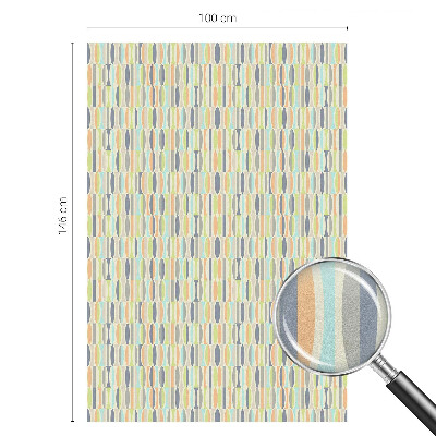 Öntapadós ablakfólia ólomüveg mintával Ovális minták