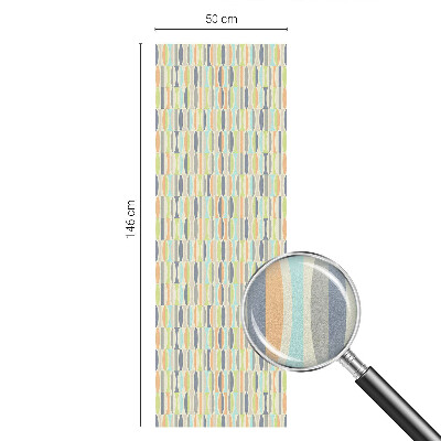 Öntapadós ablakfólia ólomüveg mintával Ovális minták