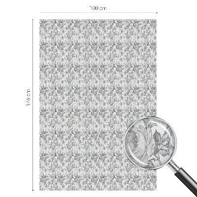 Öntapadós ablakfólia ólomüveg mintával Virágos elegancia