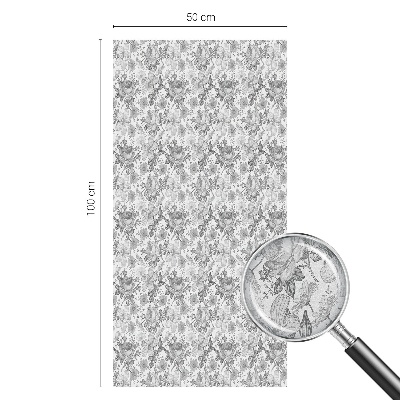 Öntapadós ablakfólia ólomüveg mintával Virágos elegancia