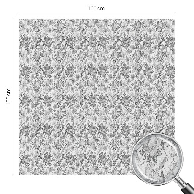 Öntapadós ablakfólia ólomüveg mintával Virágos elegancia