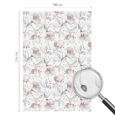 Öntapadós üvegfólia vitrázs mintával Rózsa levelek
