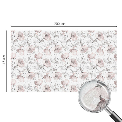 Öntapadós üvegfólia vitrázs mintával Rózsa levelek