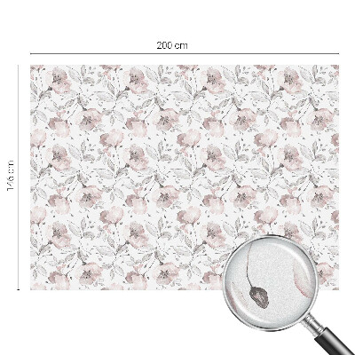 Öntapadós üvegfólia vitrázs mintával Rózsa levelek