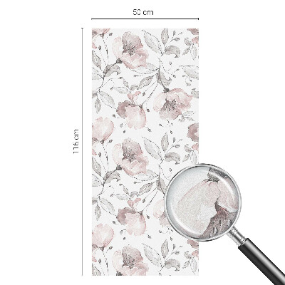 Öntapadós üvegfólia vitrázs mintával Rózsa levelek