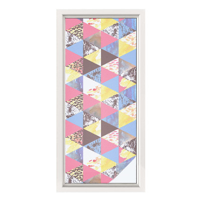 Dekoratív üvegfólia ablakra Színes háromszögek