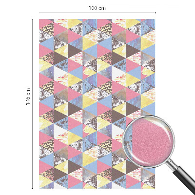 Dekoratív üvegfólia ablakra Színes háromszögek