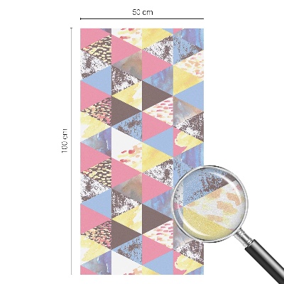 Dekoratív üvegfólia ablakra Színes háromszögek