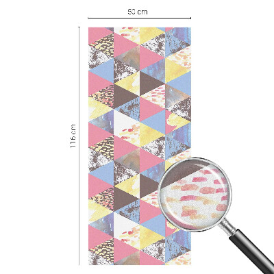 Dekoratív üvegfólia ablakra Színes háromszögek