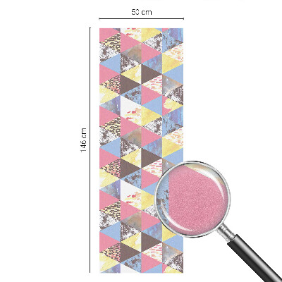 Dekoratív üvegfólia ablakra Színes háromszögek