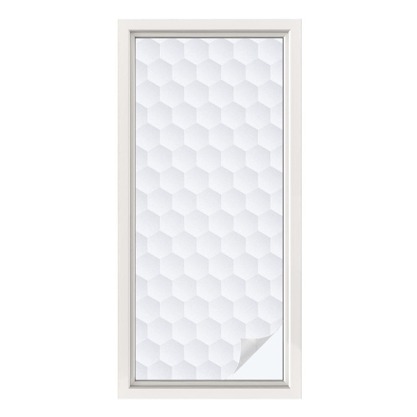 Öntapadós ablakfólia ólomüveg mintával Fehér mozaik