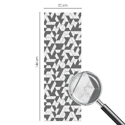 Öntapadós ablakfólia ólomüveg mintával Geometriai illúziók