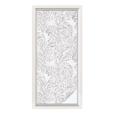 Öntapadós üvegfólia vitrázs mintával Növényi dísz