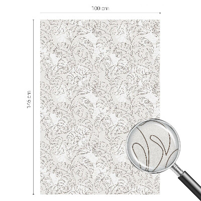 Öntapadós üvegfólia vitrázs mintával Növényi dísz