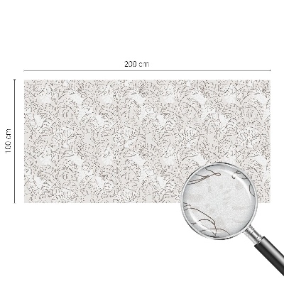 Öntapadós üvegfólia vitrázs mintával Növényi dísz