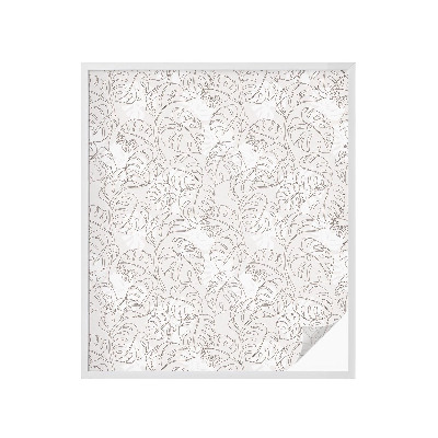 Öntapadós üvegfólia vitrázs mintával Növényi dísz