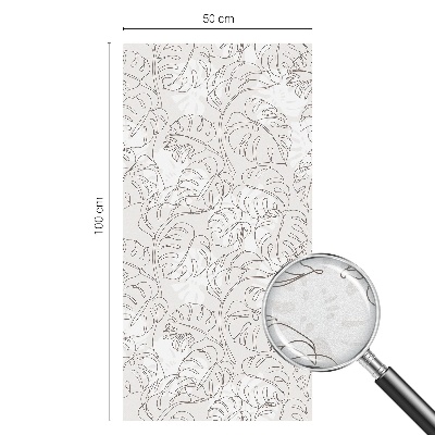 Öntapadós üvegfólia vitrázs mintával Növényi dísz