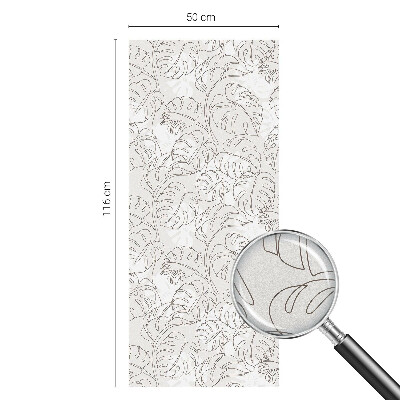 Öntapadós üvegfólia vitrázs mintával Növényi dísz