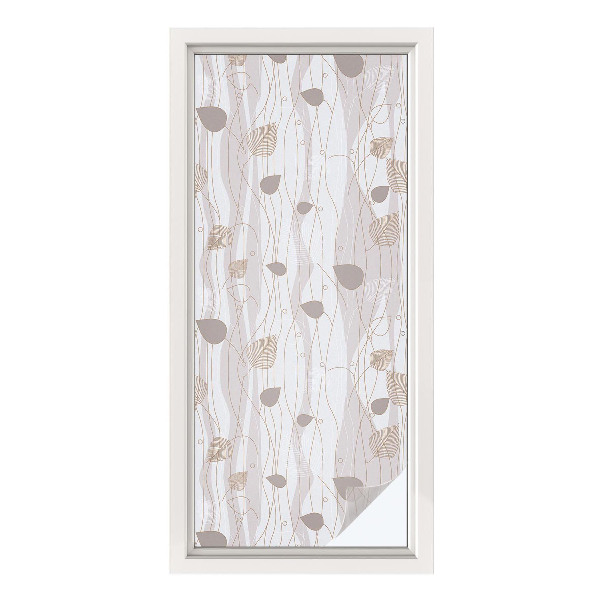 Dekoratív üvegfólia ablakra Elegáns levelek