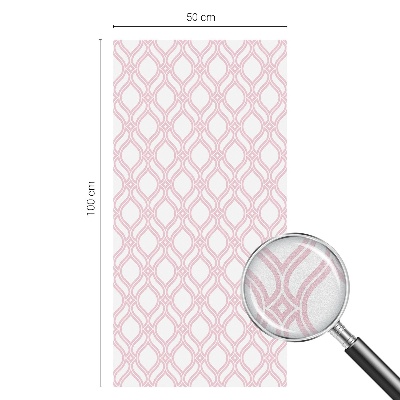 Öntapadós üvegfólia vitrázs mintával Rózsaszín vonalak