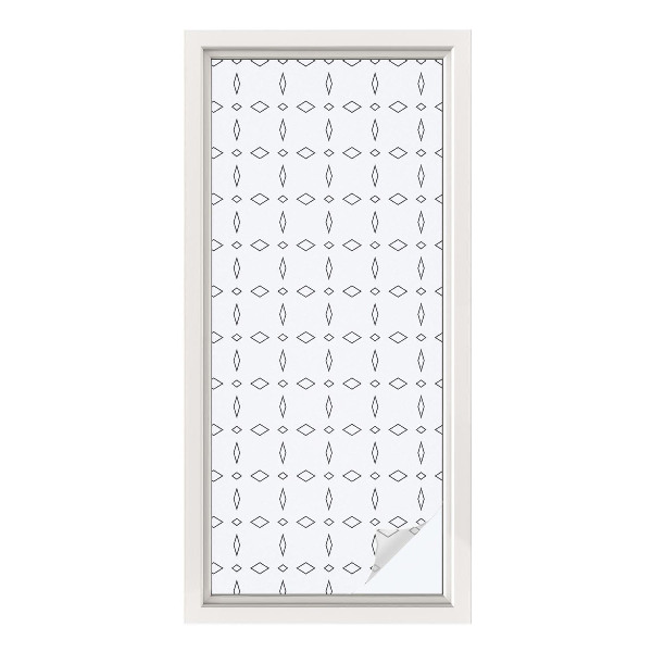 Öntapadós üvegfólia vitrázs mintával Rombusz alakzatok