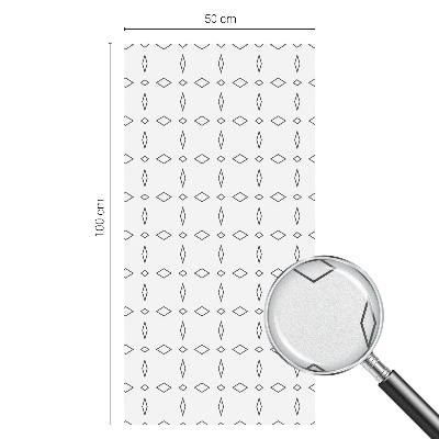 Öntapadós üvegfólia vitrázs mintával Rombusz alakzatok