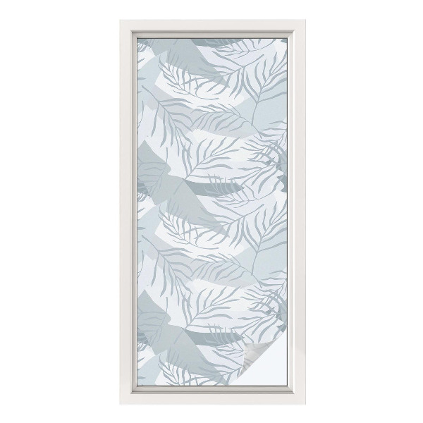 Öntapadós ablakfólia ólomüveg mintával Finom levelek