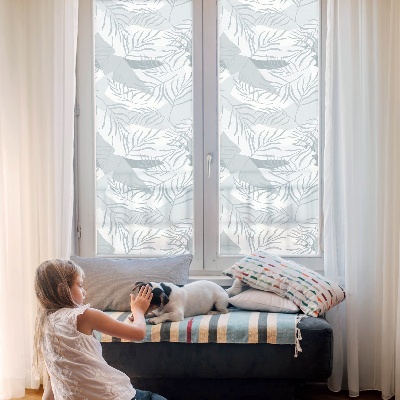 Öntapadós ablakfólia ólomüveg mintával Finom levelek